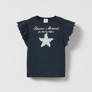 Zara kid appliqué rib T- shirt